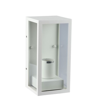E27 Wandlamp - IP44 buiten, wit, zonder lichtbron