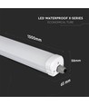 150cm 160lm/W 32W waterdicht compleet LED-armatuur, Doorvoerbedraad - 5120lm, IP65