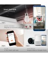 E27 5W Smart Home kogel LED-lamp - G45, Tuya/Smart Life, werkt met Google Home, Alexa en smartphones