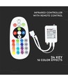 RGB-controller met afstandsbediening - geheugenfunctie, infrarood, 12V (72W), 24V (144W)