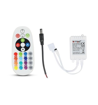 RGB-controller met afstandsbediening - geheugenfunctie, infrarood, 12V (72W), 24V (144W)