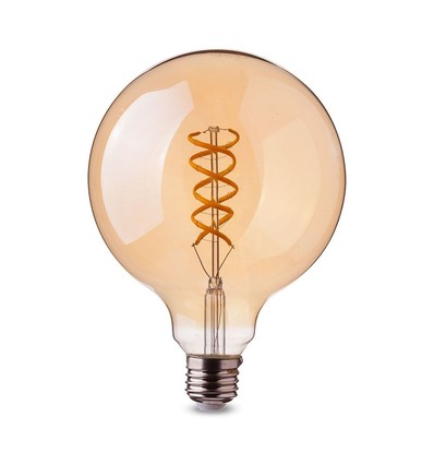 E27 decoratieve LED globe lamp - spiraal filament, 5W, extra warm wit