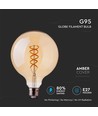 5W E27 LED globe lamp - 2200K, Ø95mm, extra warm wit, filament
