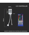 RGB+WW-controller met afstandsbediening - Alleen geschikt voor RGB+WW-strip, infrarood, 12V (96W), 24V (192W)