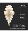 E27 8W dimbare LED reuzen globe lamp - Ø20 cm, Kooldraad, extra warm wit, 1800K