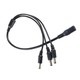 DC-kabel 3-weg splitter - Voor LED-strips, 5V-48V, zwart