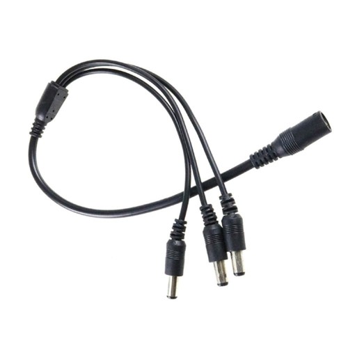 DC-kabel 3-weg splitter - Voor LED-strips, 5V-48V, zwart
