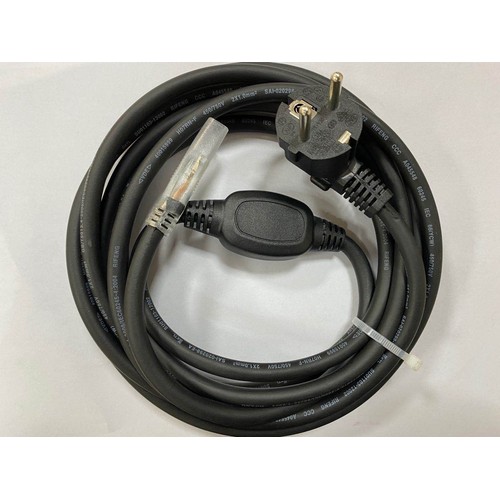 Stekker voor 230V LED-strip (Type Q), IP67 waterdicht - Inclusief eindkap, 1m, 230V