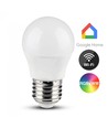 E27 5W Smart Home kogel LED-lamp - G45, Tuya/Smart Life, werkt met Google Home, Alexa en smartphones