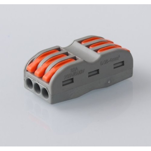 Schroefloze koppelstuk voor 3 verbindingen