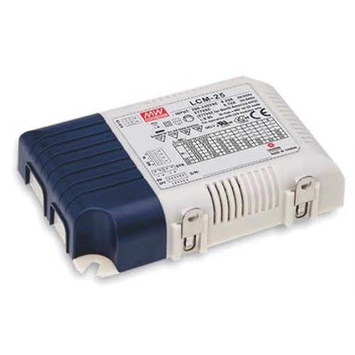 Meanwell 25W / 350-1050mA dimbare LCM-25 driver - 0-10V dimbaar, voor LED-paneel
