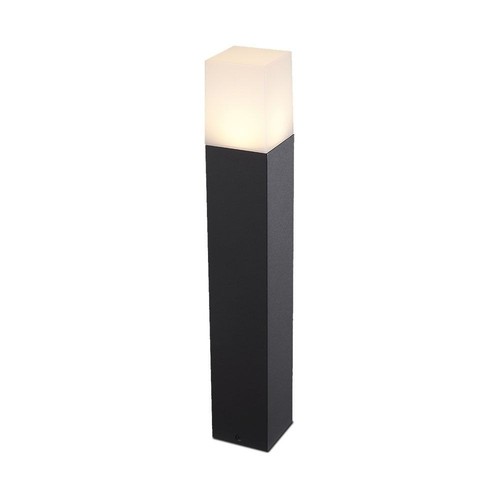 V-Tac vierkante tuinlamp - Zwart, 50 cm, IP54, GU10 fitting, zonder lichtbron, 230V