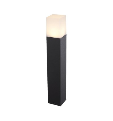 V-Tac vierkante tuinlamp - Zwart, 50 cm, IP54, GU10 fitting, zonder lichtbron, 230V