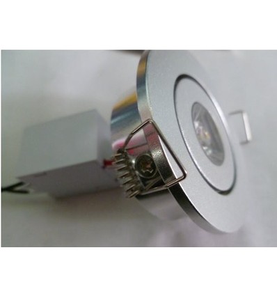 1,2W Ø5,2cm inbouwspot - Gat: Ø4,2 cm, Afmetingen: Ø5,2 cm, 2,2 cm hoog