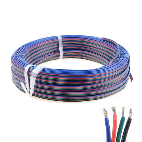 12-24V RGB-kabel - 4 x 0,5 mm², meterware, min. 5 meter