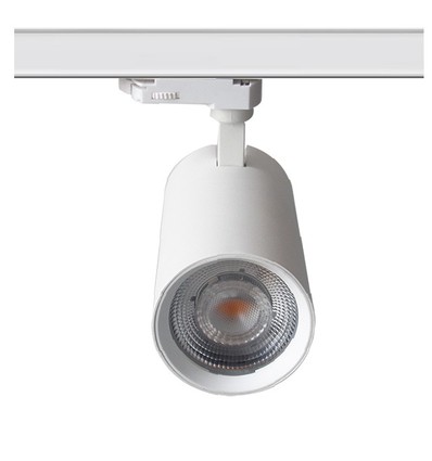 Outlet: 28W 3-fasen RA90 witte spanningsrail spot - Citizen LED chip, flikkervrij