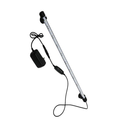 28 cm aquariumarmatuur - 3W LED, wit/blauw, met zuignappen, IP67