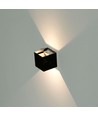 12W LED-wandlamp - IP65 buiten, zwart, vierkant, verstelbare stralingshoek, incl. lichtbron