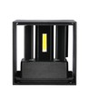12W LED-wandlamp - IP65 buiten, zwart, vierkant, verstelbare stralingshoek, incl. lichtbron