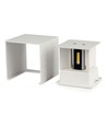 12W LED witte wandlamp - IP65 buiten, vierkant, verstelbare stralingshoek, incl. lichtbron