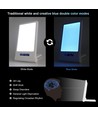 LED lichttherapielamp met timer/alarm - 18W, wit/blauw, 10.000 LUX, ingebouwde batterij