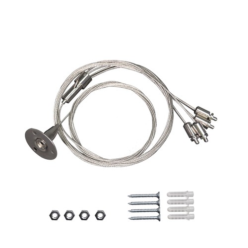 Draadset voor LED-paneel - 200cm + 45cm, verstelbare hoogte, 4-delig