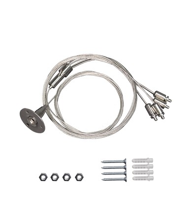 Draadset voor LED-paneel - 200cm + 45cm, verstelbare hoogte, 4-delig