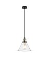 V-Tac moderne hanglamp - Transparant glas, Ø18 cm, E27