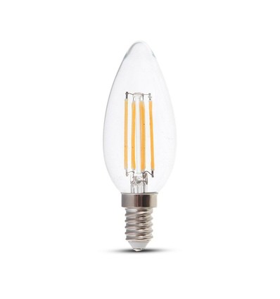 E14 6W LED kaarslamp - Filament