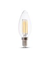 E14 6W LED kaarslamp - Filament