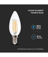 E14 6W LED kaarslamp - Filament