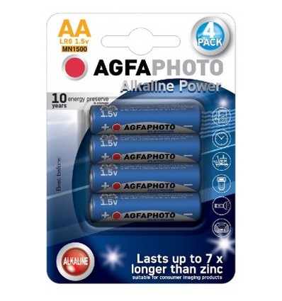 AA 4-pack AgfaPhoto batterij - Alkaline, 1,5V