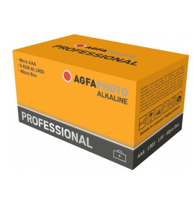 AAA 40-pack AgfaPhoto Professional batterij - Alkaline, 1,5V