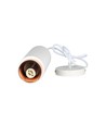Outlet: V-Tac moderne hanglamp - Wit met roségoud, Ø8 cm, GU10
