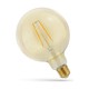 E27 2W LED globe lamp - Kooldraad, 12,5 cm, amberkleurig glas, extra warm