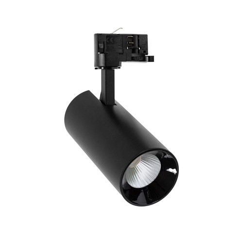 25W 3-fasen RA80 spanningsrail spot - Zwart, twee stralingshoeken