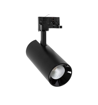 25W 3-fasen RA80 spanningsrail spot - Zwart, twee stralingshoeken