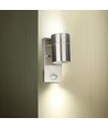 GU10 Wandlamp m. sensor - IP44 buiten, roestvrij, zonder lichtbron