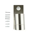 GU10 Wandlamp m. sensor - IP44 buiten, roestvrij, zonder lichtbron