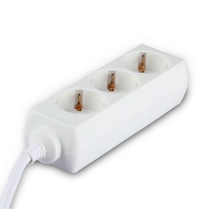 V-Tac stekkerdoos - 3 gewone stopcontacten, wit, 1,5 meter kabel