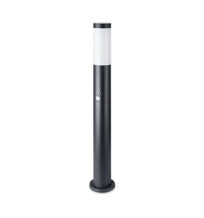 V-Tac zwarte tuinlamp - 80 cm, IP44 buiten, PIR sensor, E27 fitting, zonder lichtbron