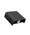 2W Luna up/down wandlamp - IP54 buiten, CCT, 3 lichtkleuren, zwart, incl. lichtbron