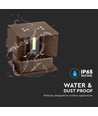 11W LED wandlamp - IP65 buiten, vierkant, verstelbare stralingshoek, incl. lichtbron, corten