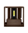 11W LED wandlamp - IP65 buiten, vierkant, verstelbare stralingshoek, incl. lichtbron, corten