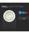GU10 Ronde wandlamp - IP44 buiten, zonder lichtbron