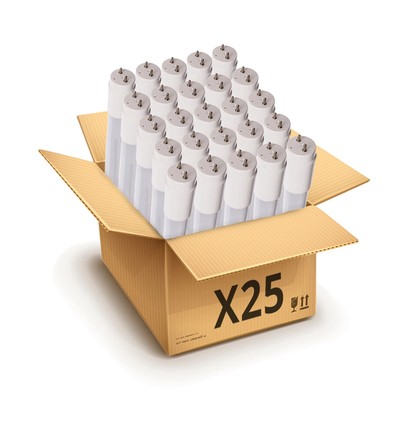 25x 60cm / 9W premium LED-buis - Glas