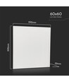 60x60 backlit LED-paneel, 25W - 180lm/w, witte rand