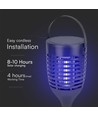 V-Tac zonnecel insectenlamp - Zwart, 3-in-1, IP24