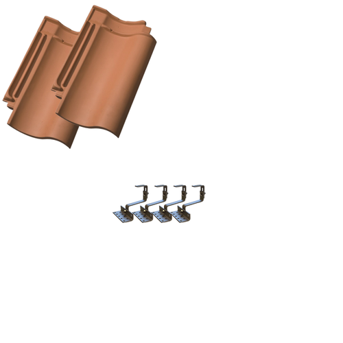 Montagemateriaal, extra rij - Voor aluminium rail, dakpannen, voor 30mm paneel