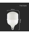 E27 60W LED-lamp - T160, met E40-fittingadapter